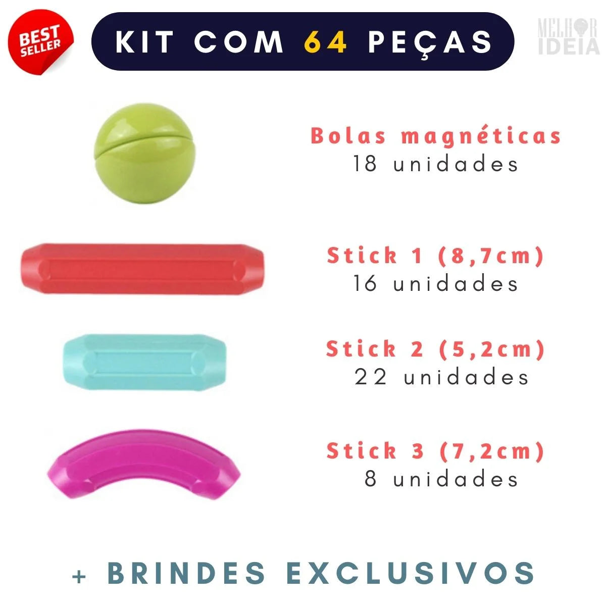 MagneticSticks Original + Brinde EXCLUSIVO