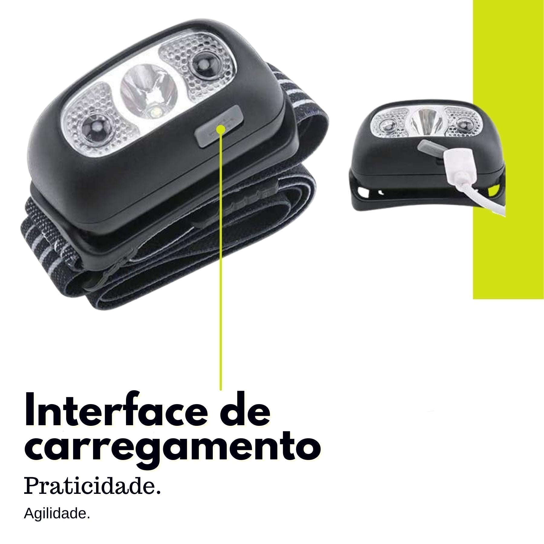 Eletrônicos - Lanterna LED HeadLight | Ativa Com Gestos